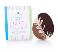 Happy Easter Tricolor Egg - Chocolade paasei Chocolade paasei bedrukken
