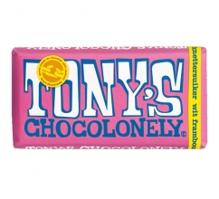 Tony's Chocolonely Wit-Framboos-knetter, 180 gram bedrukken