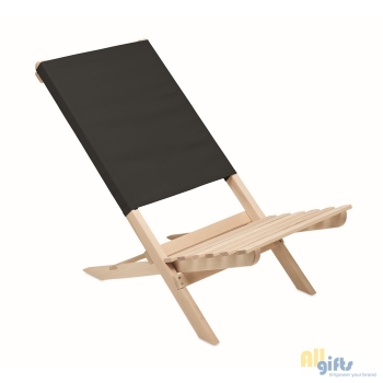 Afbeelding van relatiegeschenk:Opvouwbare houten strandstoel