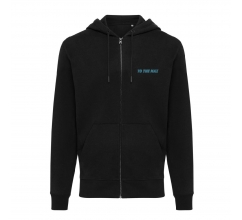 Iqoniq Abisko gerecycled katoen hoodie met rits bedrukken