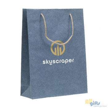 Afbeelding van relatiegeschenk:Leaf It Bag gerecycled met jeansvezels (180 g/m²) L