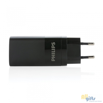 Afbeelding van relatiegeschenk:Philips Ultra snelle 3-poorts USB oplader 65W