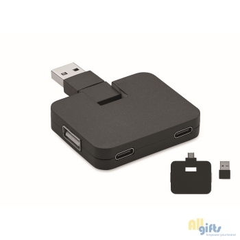 Afbeelding van relatiegeschenk:4-poorts USB-hub