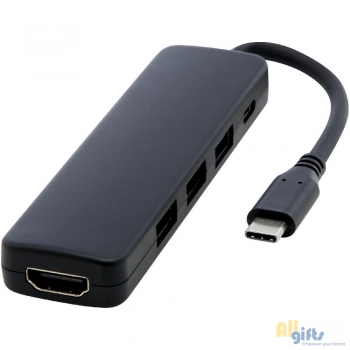 Afbeelding van relatiegeschenk:Loop RCS gerecyclede plastic multimedia-adapter USB 2.0-3.0 met HDMI-poort