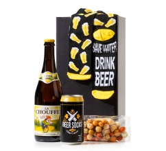 Kerstpakket - La Chouffe met Sokken bedrukken