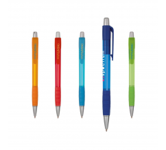 Striped Grip pen Striped Grip pen bedrukken