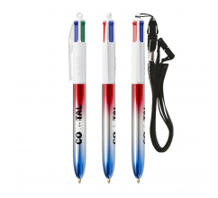 BIC® 4 Colours® Flags Collection + lanyard bedrukken