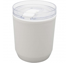 Hudson 180 ml dubbelwandige beker van gerecycled plastic bedrukken