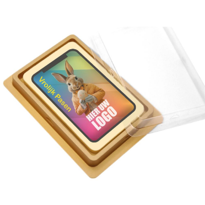 Afbeelding van relatiegeschenk:Chocolade Paaskaartje